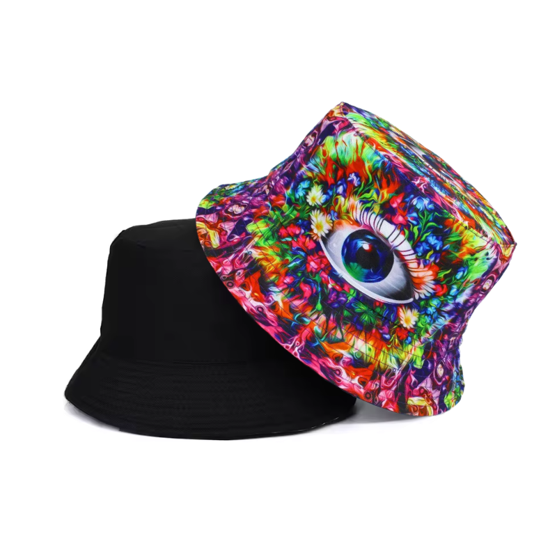 Laat je stijl bloeien met onze Buckethat Oog Bloemen. Perfect voor zomerse dagen, festivals en outfits vol kleur en flair.