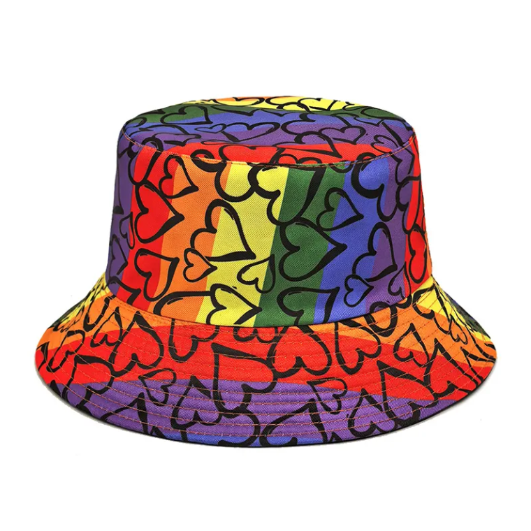 Laat je stralen in alle kleuren met onze Buckethat Regenboog. Voor vrolijke vibes, zelfexpressie en elke feestelijke gelegenheid.