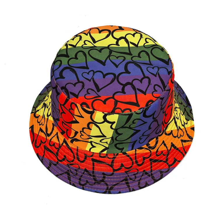Laat je stralen in alle kleuren met onze Buckethat Regenboog. Voor vrolijke vibes, zelfexpressie en elke feestelijke gelegenheid.